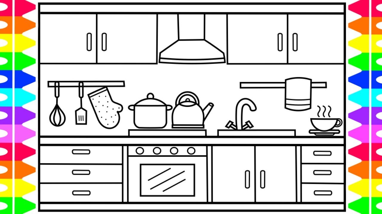 Child Chef Baker and Baking Elements, Kitchen Utensils Hand Drawn Set,  Bread, Pastry Etc. Stock Vector - Illustration of dish, cooker: 206846718